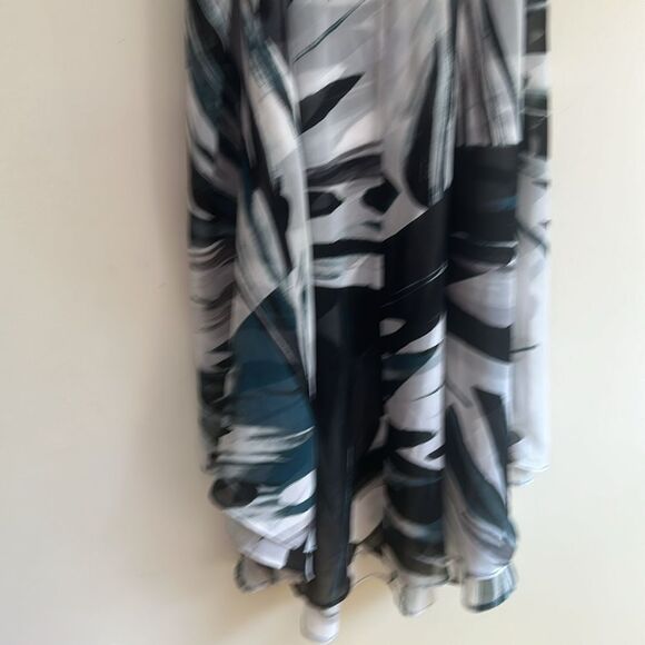 White House Black Market Black Blue Layered Spaghetti Strap Dress Size 6 - Picture 8 of 8